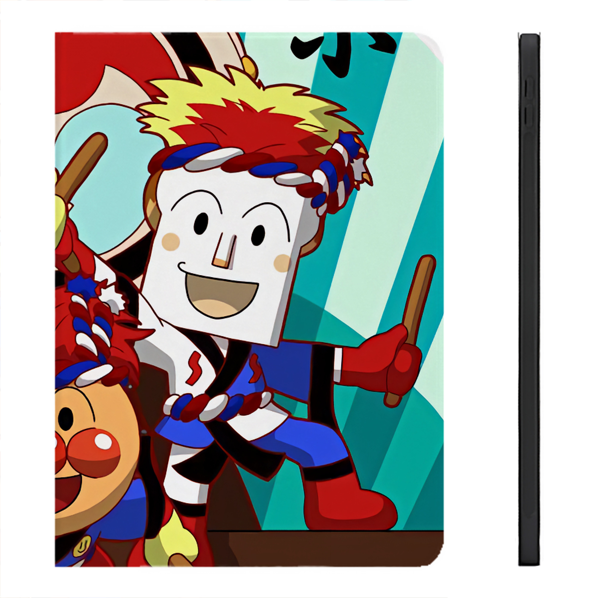 （画像用） アンパンマン Anpanman IPadケース ペンホルダー付き ブックスタイルデザイン